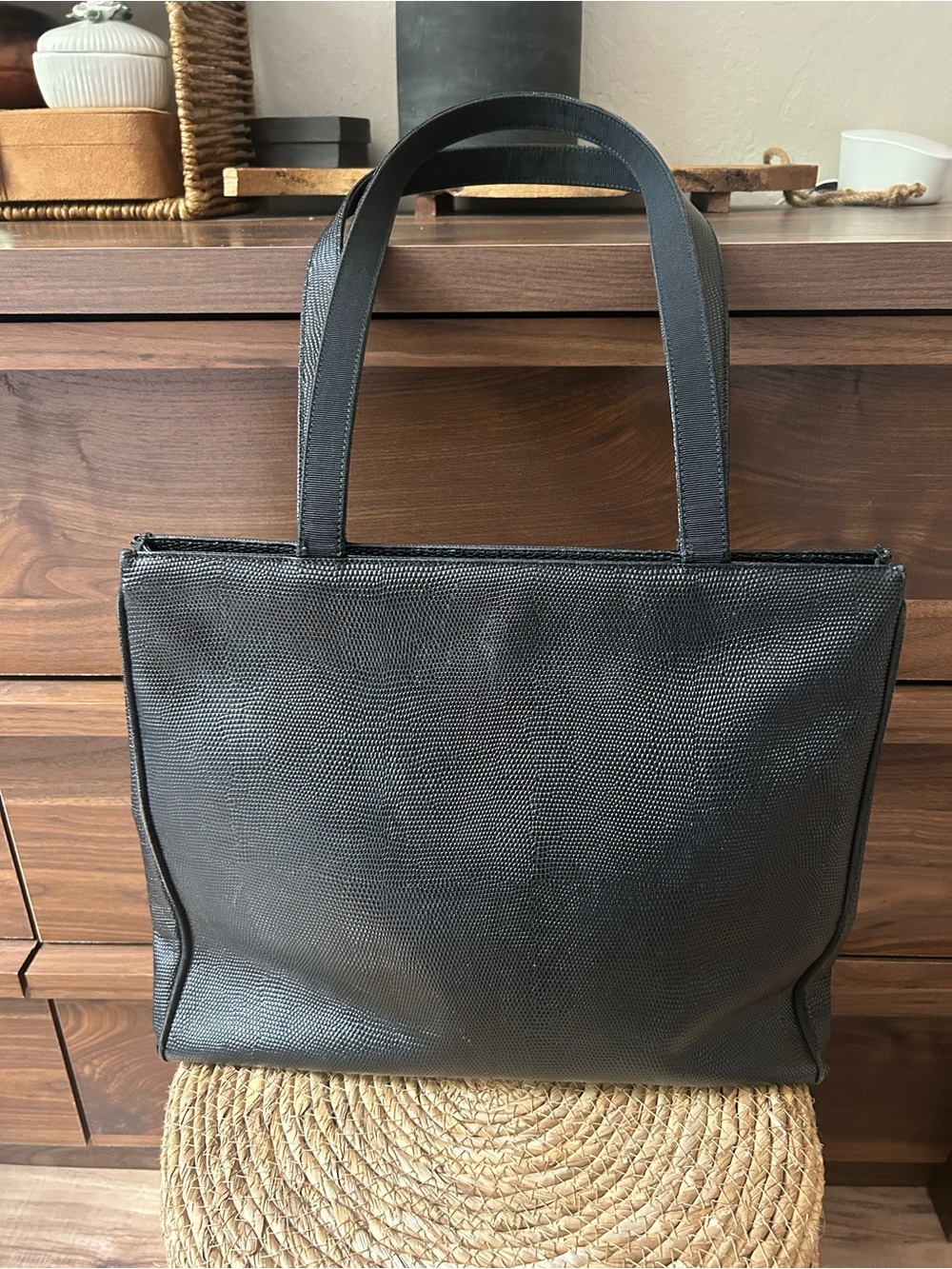 Salvatore Ferragamo Black Tote with Gold Buckle - Picture 5 of 15